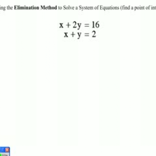 Elimination Method