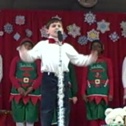Autistic Student performs solo at Christmas P