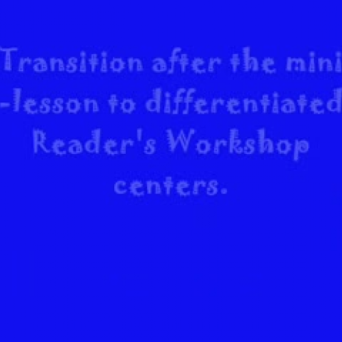 Reader's Workshop Differentiation