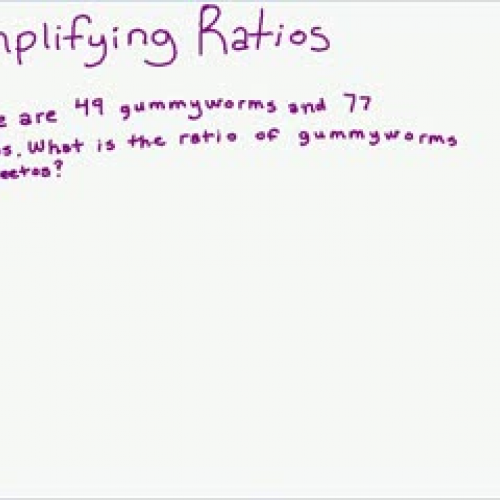 Students explain simplifying ratios