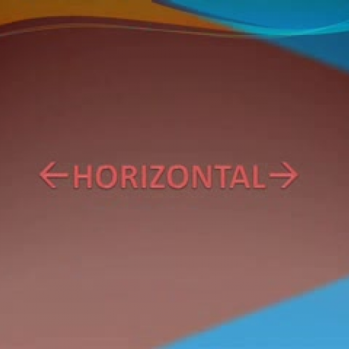 THE MEANING OF HORIZONTAL