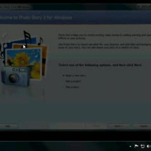 Editing a Photo Story Project
