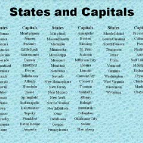 States and Capitals