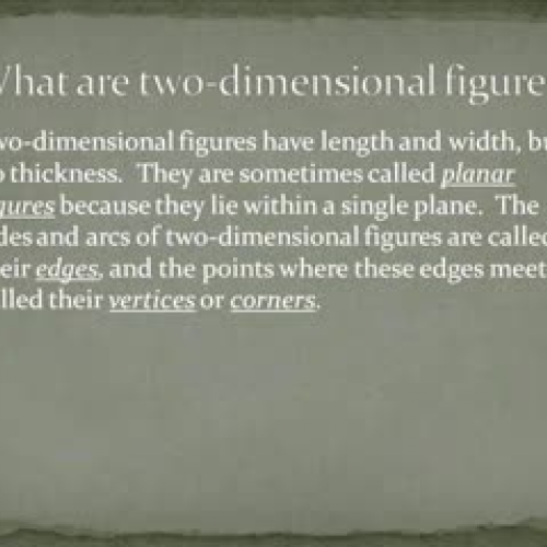 Two-Dimensional Geometric Figures