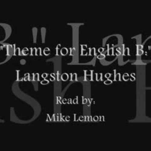 "Theme for English B" by Langston H