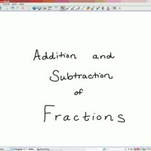Adding and Subtracting Fractions