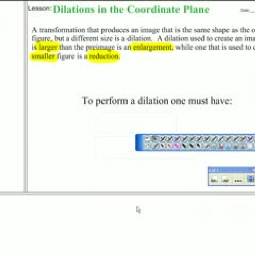 7-5: Dilations in the Coordinate Plane