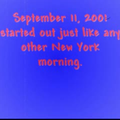 Recap of September 11, 2001
