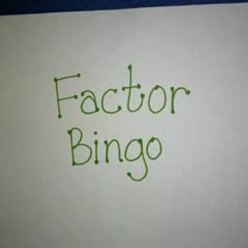 EDM 9.6 Factor Bingo