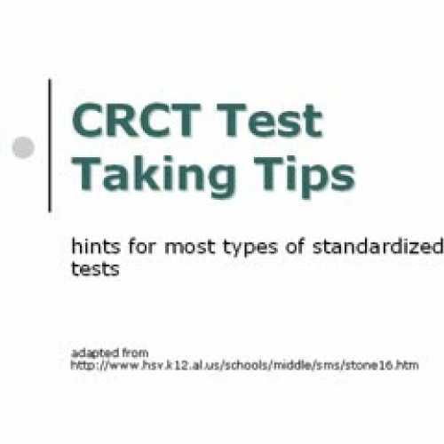 CRCT Tips