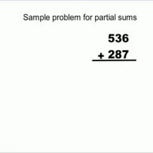 Sample Problem of Partial Sums