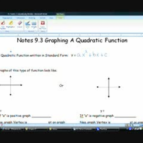 9.3 Graphing Quadratics