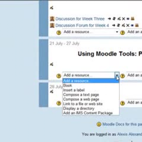 Make a Book in Moodle