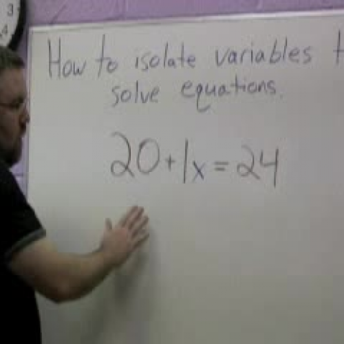 Isolating Variables 1