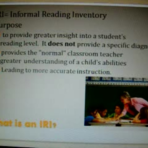 Administering an IRI