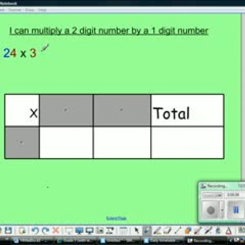 Multiplying a 2 digit number by 1 digit