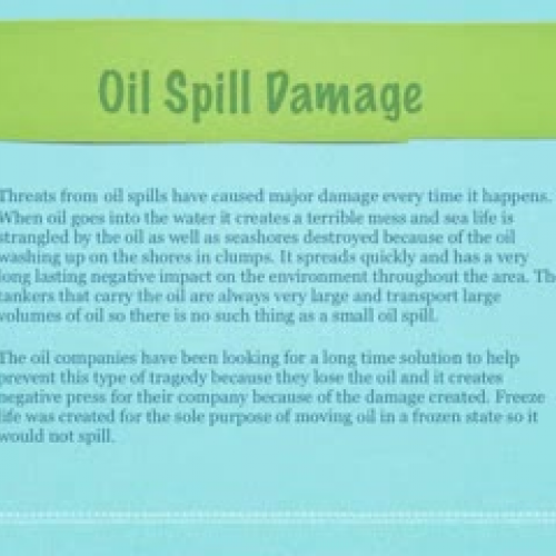 oil spills power point