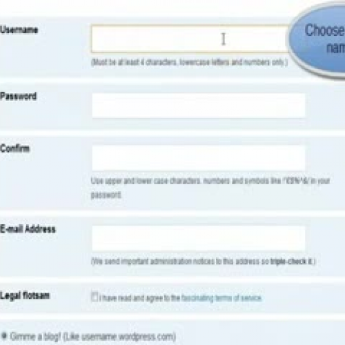 WordPress Blog Sign-up