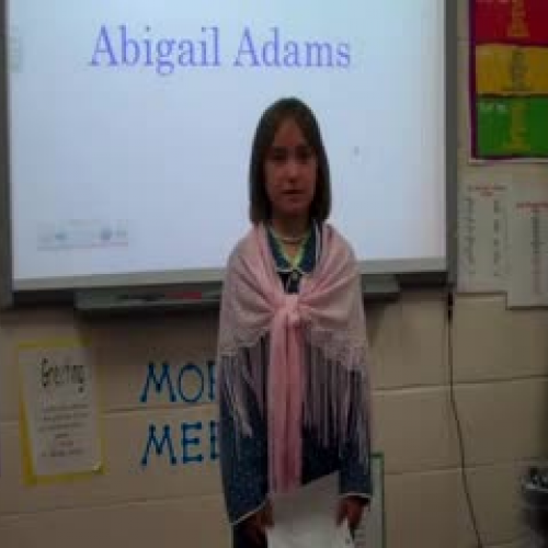 Emily as Abigail Adams