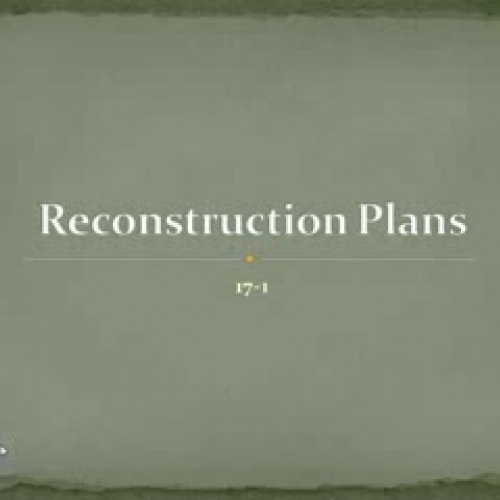 17-1 Reconstruction Plans