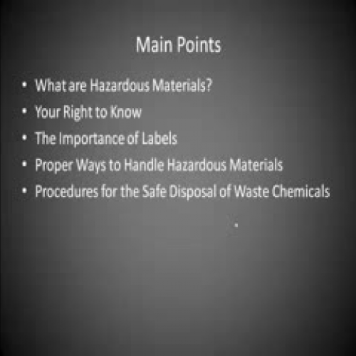 Hazardous Materials Safety Training