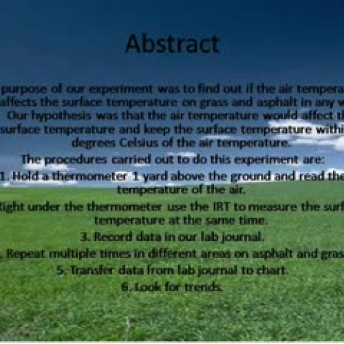 Does Air Temperatures affect Surface Temperat