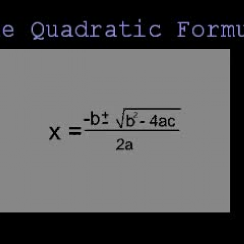 The Best Quadratic Formula Rap