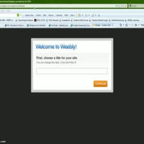 How to make a student website with Weebly