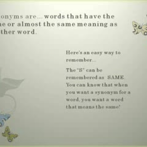 Synonyms &amp; Antonyms