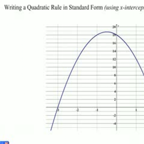 Writing Quadratics (using x-intercepts)