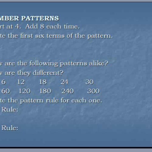 Grade 4.1.2 Math Exploring Number Patterns 2