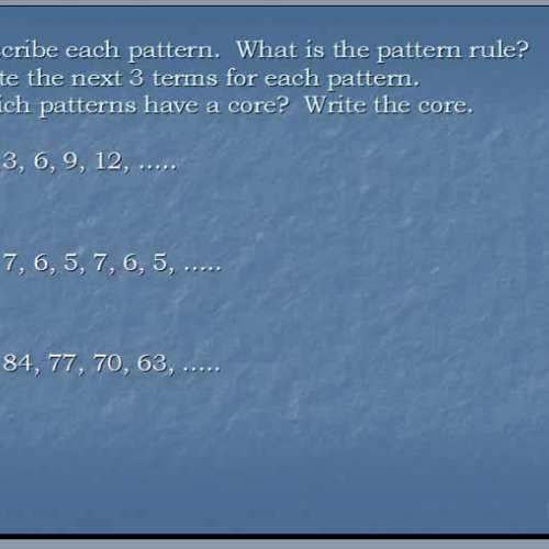 Grade 4.1.2 Math Exploring Number Patterns 3