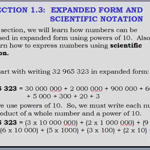 Grade 8.1.3 Math Scientific Notation 1