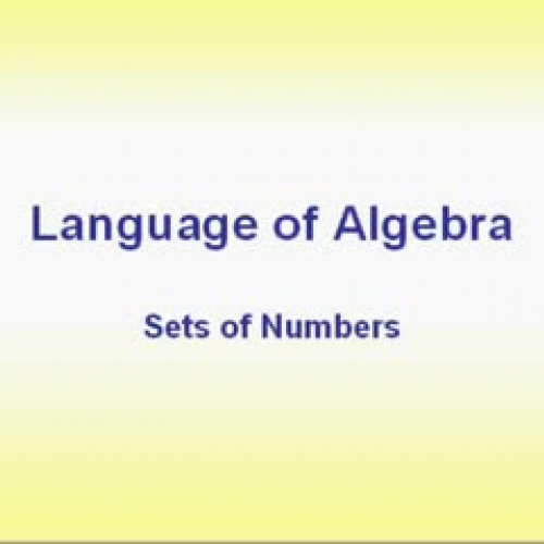 Sets of Numbers