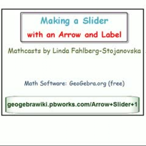 GeoGebra Tip - Arrow Slider: Part 1