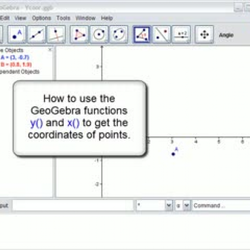 GeoGebra Point Command - yCoordinate y()