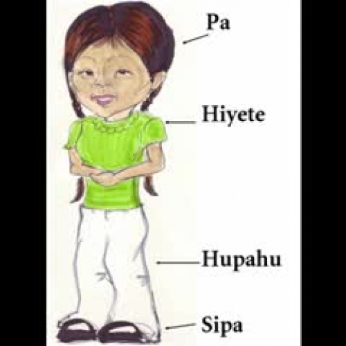 Dakota language song Head shoulders knees and