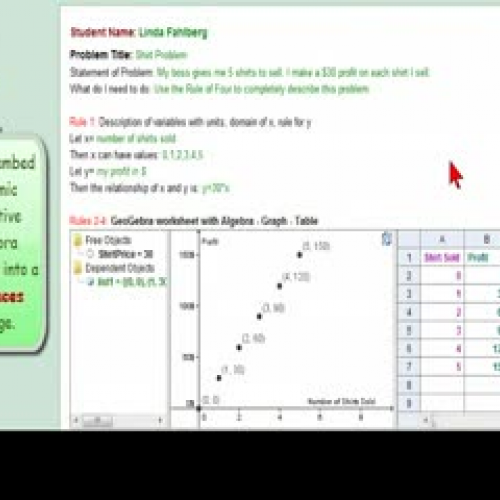 GeoGebra Tip - Embed Worksheet in Wikispaces 