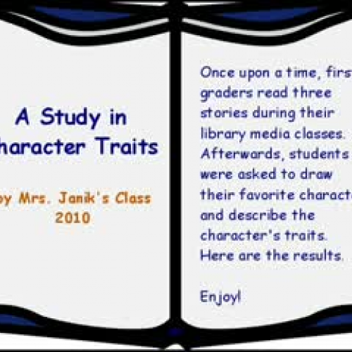 Mrs. Janik's Character Trading Cards