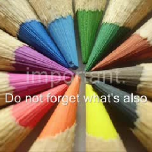 Remember what's also important.