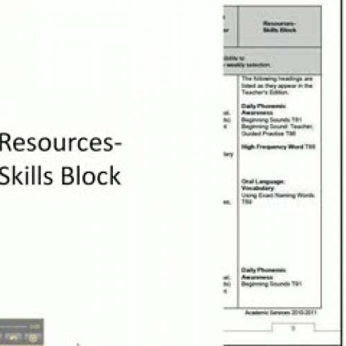 Stage Three: Resources-Skills Block