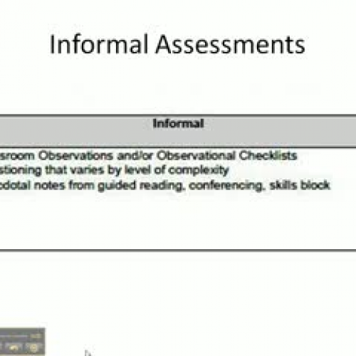 Stage Two: Informal Assessments