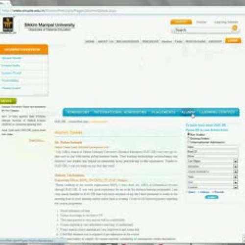 Alumni counseling section of SMUDE