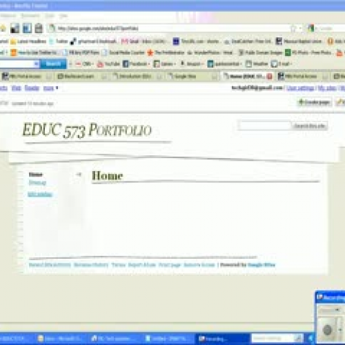 Creating pages in ePorfolio