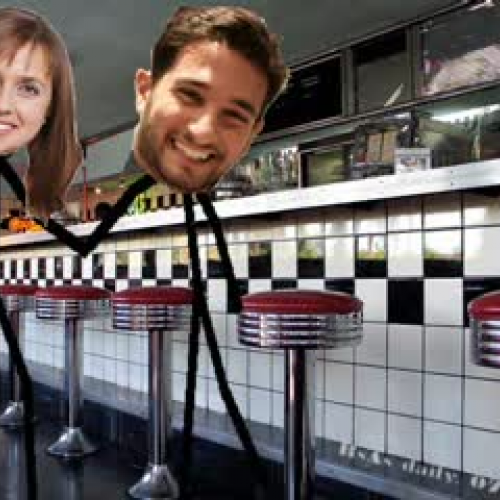 Stick boy meets Stick girl