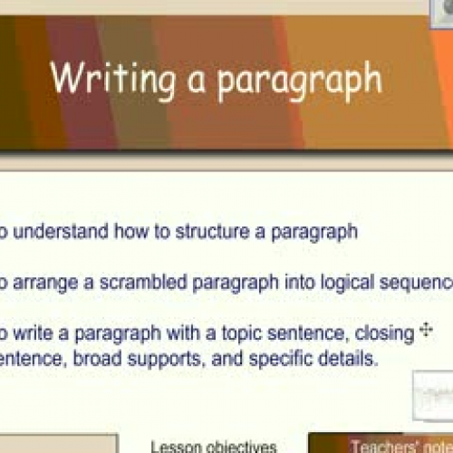 Writing a Paragraph