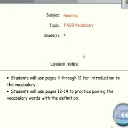 Ella - PASS Vocabulary