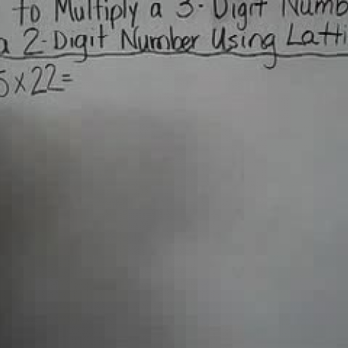 How to Multiply with Lattice