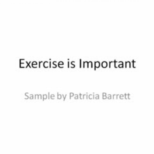 the Importance of Exercise