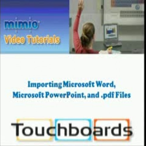 mimio Video Tutorial Importing Microsoft Word